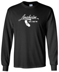 Anaheim California State T-Shirt Long Sleeve Graphic Tees Unisex Apparel Design