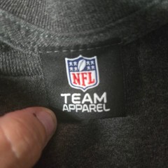 NFL Team Apparel Las Vegas Raiders Football Graphic T-Shirt Charcoal Gray Mens L