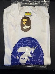 A Bathing Ape BAPE Line Camo Ape Head Playstation WHITE SIZE XL Relaxed Fit NEW