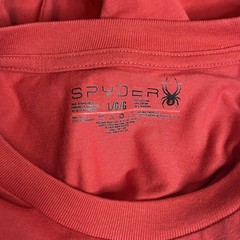 Spyder Men’s Athletic T-Shirt Large Red Short Sleeve Graphic Logo Cotton NEW
