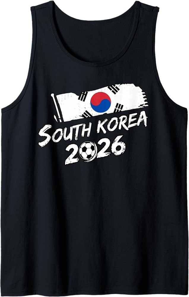 South Korea Soccer Football Game Player South Korean Flag Tank Top