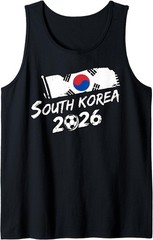 South Korea Soccer Football Game Player South Korean Flag Tank Top