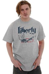 Vintage Distressed Liberty USA Bald Eagle Womens or Mens Crewneck T Shirt Tee