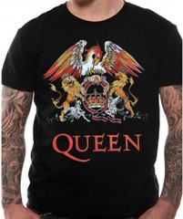 QUEEN T Shirt Official Classic Crest Freddie Mercury Black New S – 5XL All Sizes