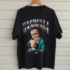 UFC Mens Hasbulla Magomedov MMA Fighter Graphic Martial Arts T Shirt Black Sz XL