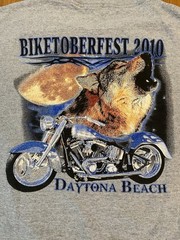 Vintage 2010 Biketoberfest Daytona Beach Wolf Motorcycle T Shirt Large