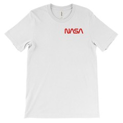 NASA T-Shirt, Text Logo. Cotton Tee on Black White or Gray. Space Astronaut NEW