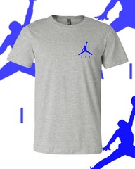 Men’s Basketball AIR BLUE LC MJ Sports T-Shirt Tee Fast Ship!!