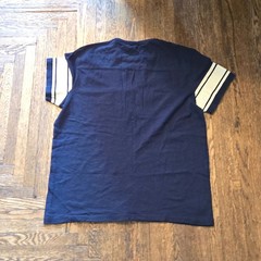 AMERICAN EAGLE Y2K Graphic T-Shirt Blue Vintage Fit Distressed Applique Mens L