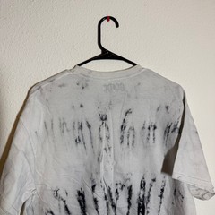 AC/DC Back In Black 1980 Tour Tie Dye Graphic T-Shirt Mens XL White Black
