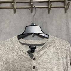 Porter & Ash Shirt Men XL Gray Henley Periwinkle Sweater Golf Tee Casual Soft