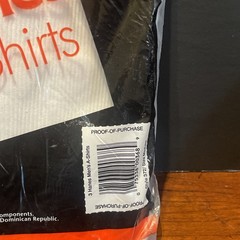Vintage Hanes A-Shirt 100% Preshrunk Cotton, USA Made, Sealed.