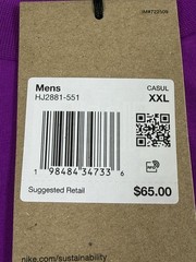 Nike ACG Dri-FIT ADV Mens 2XL Purple Short Sleeve T-Shirt HJ2881-551 NEW