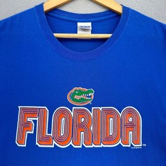 VTG Florida Gators Graphic T-Shirt Gildan Tag Blue Orange Mens XL NCAA Football