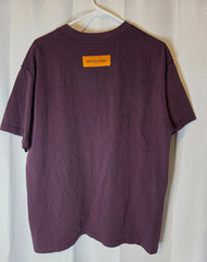 Louis Vuitton Purple LV Logo Cotton Knit Crewneck Short Sleeve T-Shirt Medium