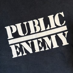 Vtg Public Enemy Shirt Mens LARGE black 1990s Size L Nice Fade