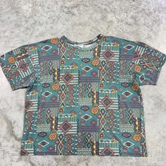 Vintage Merci Shirt Adult Large Aztec Geometric Southwestern Pattern 90s Boxy