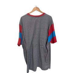 Lions Crest English Laundry V-Neck T-Shirt Mens 3XL Heather Gray Red Blue