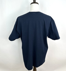 Timberland Spellout Logo T Shirt Mens XL Navy Blue Red Graphic Cotton Tee