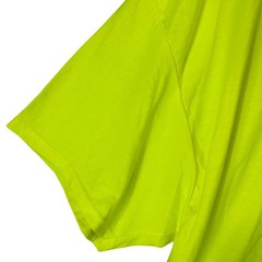 Warning Graphic Neon Yellow Gildan Ultra Cotton T-Shirt 3XL Preshunk EUC