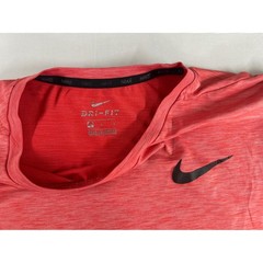 Nike Dri-FIT Mens Training T-Shirt Red Heathered Space Dye Swoosh Large RN856323