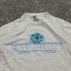 Vintage 80s 90s San Diego California Graphic TShirt Palm Tree Mens M Oneita