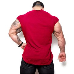Men Fashion Muscle Strong Sport Gym Vest Clothes Printed Bodybuilding Tank Tops