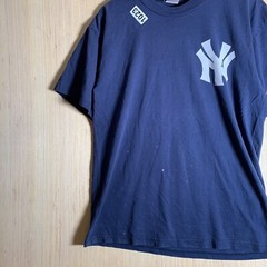 Vintage Jorge Posada Shirt Adult Size Large Blue Short Sleeve Men’s Pullover Y2K
