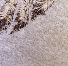 Fruit of the Loom Graphic Print Tee Gray XL V-Neck Short Sleeve Cotton Preshrunk