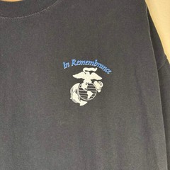 Vintage 2000s US Marine Corps In Remembrance Graphic Tee Black Mens XXL
