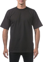1x Pro Club Men’s Heavyweight T-Shirt Crew Neck Plain Blank Short Sleeve Tee F S