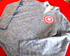 Marvel Comics Captian America Zip Sweater/Sweater Pull Over Men’s S (34-36)