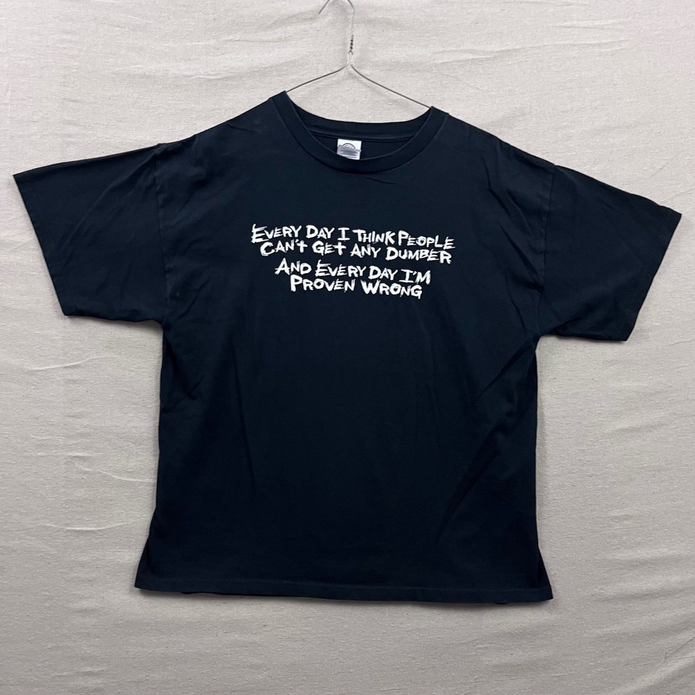Delta Pro Weight Graphic Tee Mens XL Black Sarcastic Quote Short Sleeve Shirt