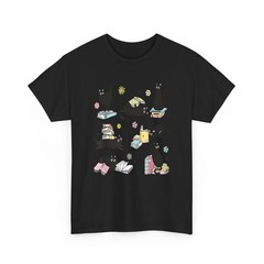 Cats Reading Books Lover Kitten Reader Teacher Gift Women T Shirt