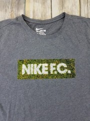 Nike Football Club FC T-shirt Mens Size L Gray Short Sleeves Graphic Athletic
