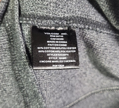 Volcom Men’s XL Encore Marled Thermal Long Sleeve Crew Neck T-Shirt Gray Cotton