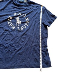 Polo Ralph Lauren Mens XL Classic Fit Navy Blue Big Pony Graphic T-Shirt Cotton