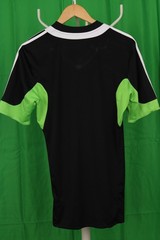 adidas short sleeve shirt football Med 38-40 in chest black green white mens