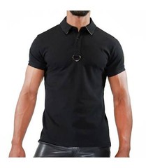 TOF PARIS Polo Smart Classic Original With Elegance T-Shirt Black & Yellow 15