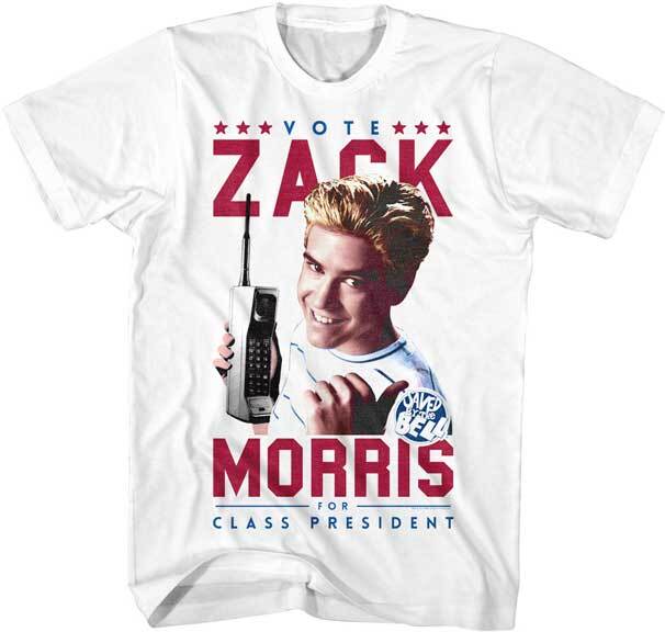 Saved By The Bell TV Show Vote Zack Morris For Class President Men’s T Shirt