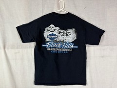 Harley Davidson T-Shirt L Blue Sturgis Wolf Full Moon 2009 Rally Biker Cowboy