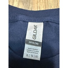 Gildan T-Shirt Mens XL Navy Blue Adult DryBlend Short Sleeve Crew Neck Excellent
