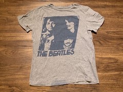 The Beatles John Paul George Ringo Blue Graphic Shirt Sz S