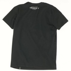 AVENUE GEORGE Black Solid Graphic/logo T-Shirt Large Half Skull & Bill