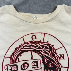 Vintage Bay Island Sportswear T-Shirt Mens 2X Cream D.O.A. Jesus Will Rise Again