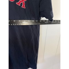 47 Brand T-Shirt Mens Small Navy Blue Boston Red Sox V-Neck Striped Collar