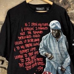 2005 Biggie Smalls Brooklyn Mint Dice Rolling T Shirt XL Repsect Lyrics Vintage