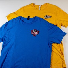 T Shirt Mens XL Off Road Jeep Club Midwest Krawlers (Lot of 2) Blue & Yellow