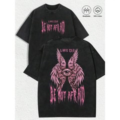1 PCS “Retro Religious-Gothic ‘BE NOT AFRAID’ Pink Multi-Eye Winged Angel
