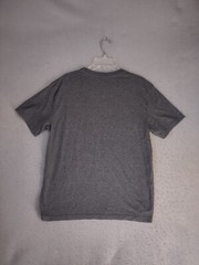 Reebok Mens Shirt Medium Gray Short Sleeve Crewneck Solid Casual Logo Pullover